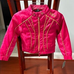 Rocawear Fuchsia Puffer Jacket with Gold Trim